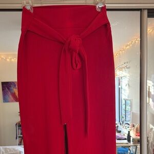 Windsor Vibrant Red Tie Front Pants